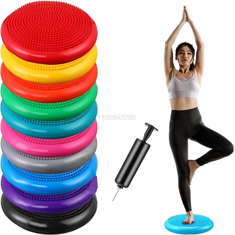 Exercise Disc Inflatable - Cojín oscilante inflado de 13,5 pulgadas/34cm,