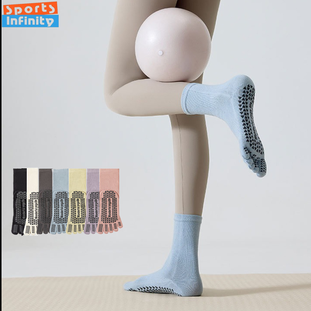 Youtube Yoga Pilates - Calcetines de Yoga con punta abierta