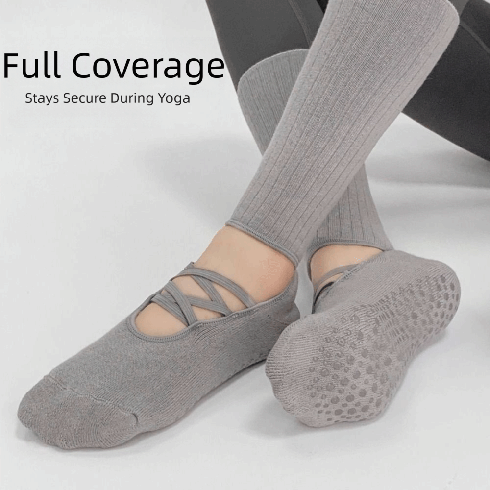 Youtube Yoga Pilates - Calcetines de Pilates Transpirables con Agarre,
