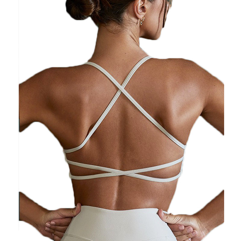 Pilates Yoga And Gym - Aiithuug-Sujetador de Yoga con espalda cruzada,