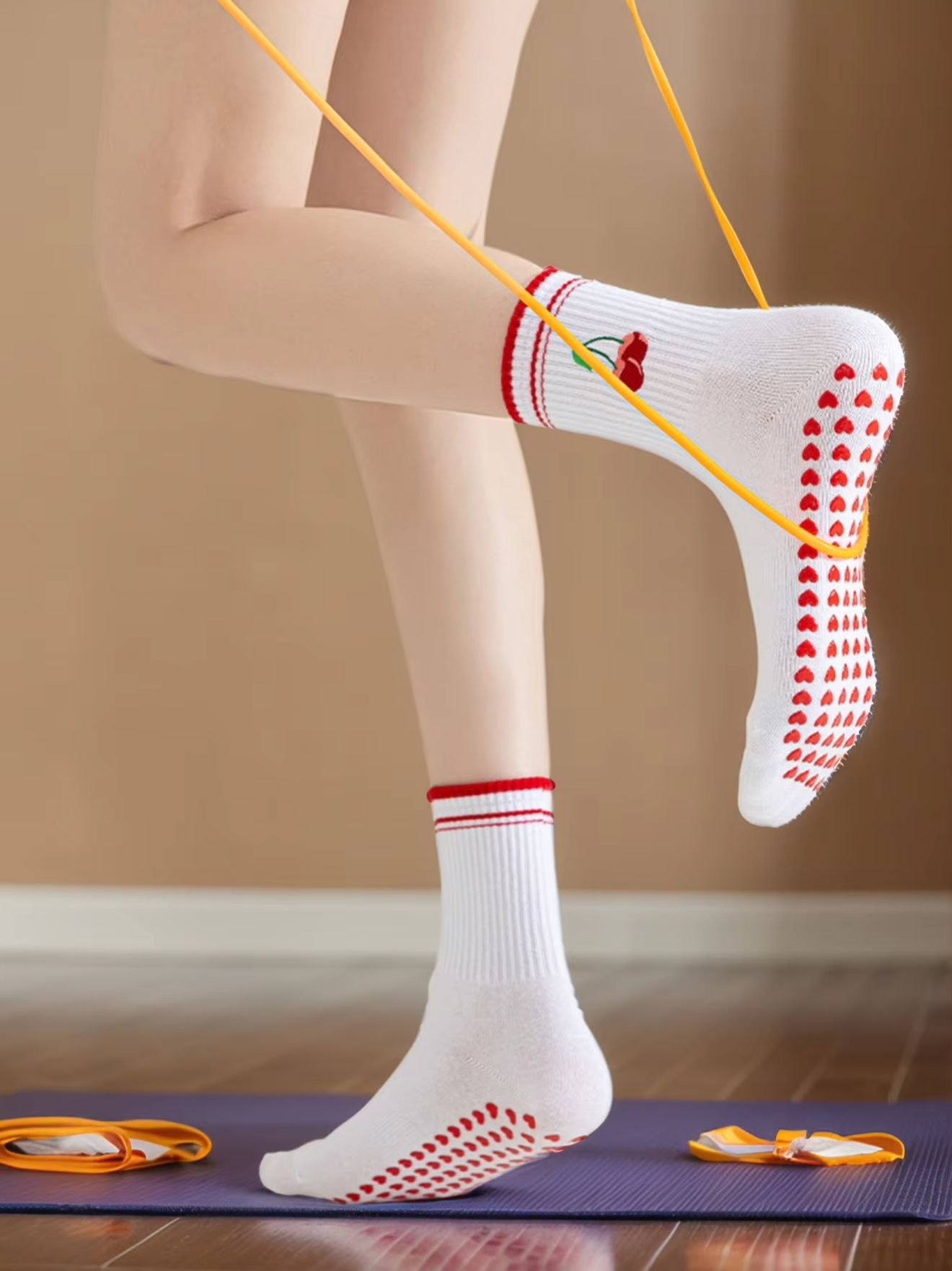 Pilates & Yoga With Katja Youtube - 1 Par de Calcetines Profesionales de