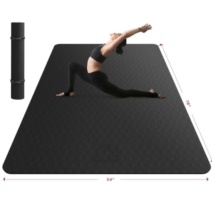 Pilates Yoga Mat Workout - Esterilla de yoga extragrande para entrenamientos