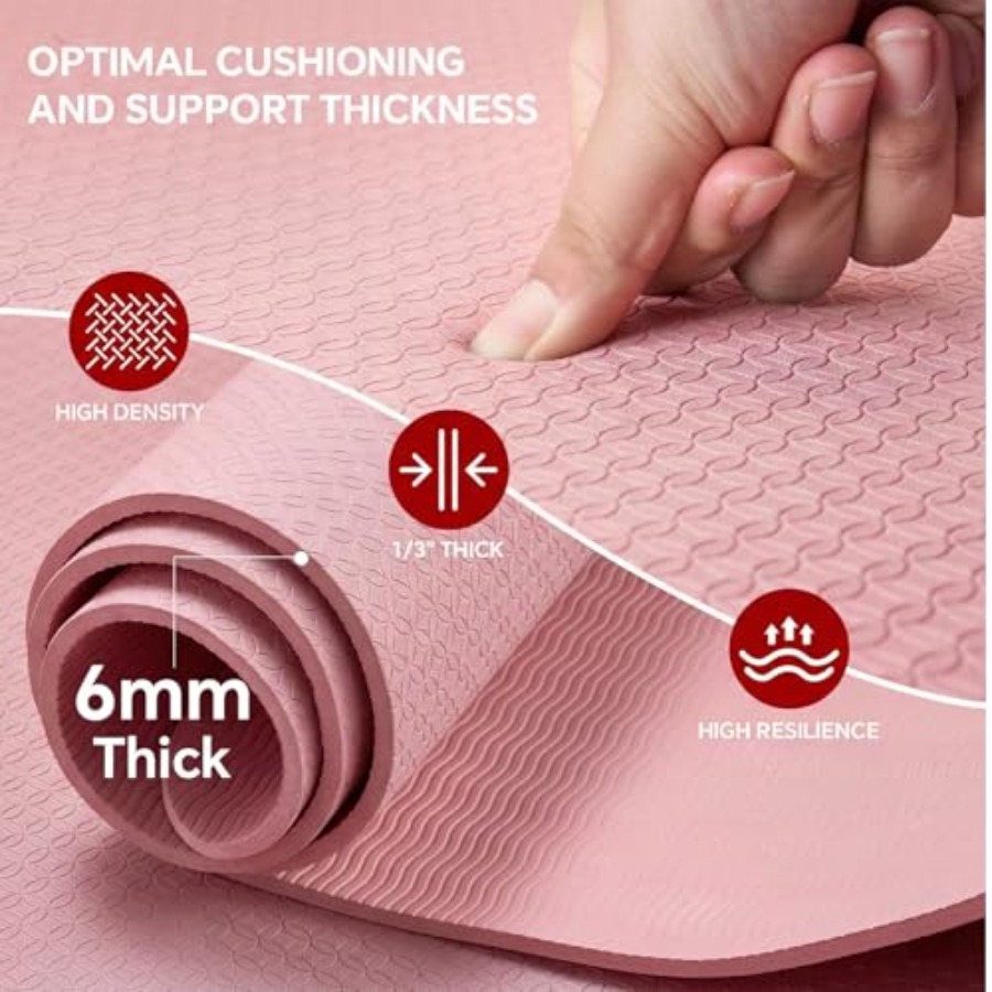 Esterilla de yoga extragrande  - Pilates Yoga Mat Workout reseña y precio