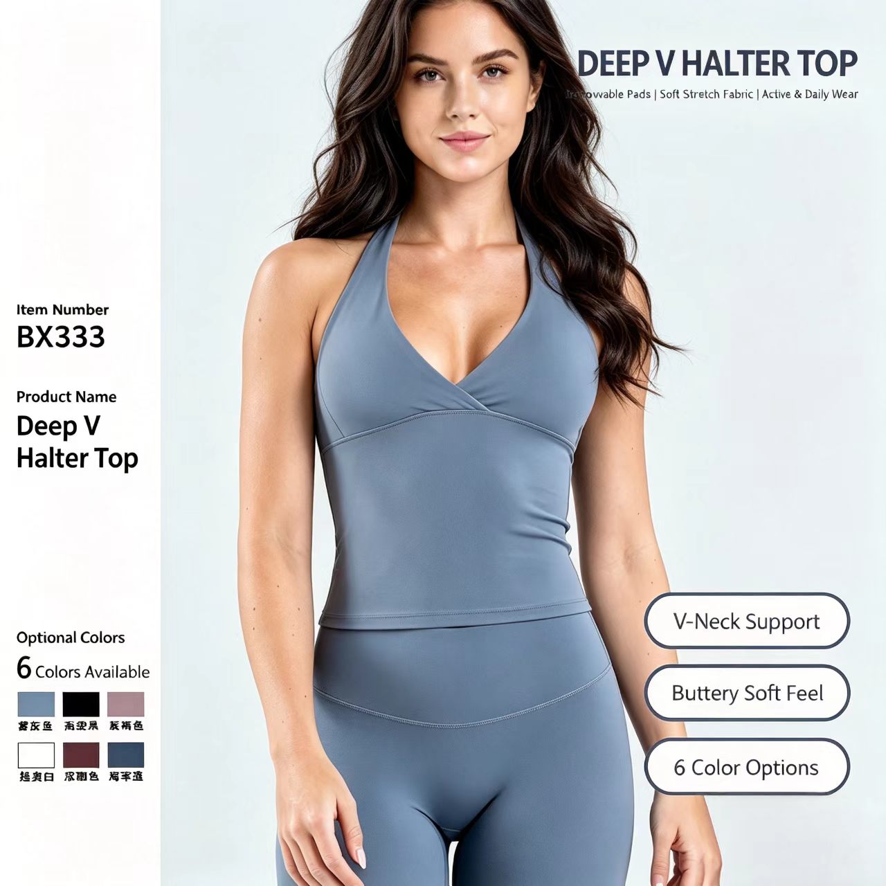 Top deportivo tipo halter con  - Pilates Yoga And Gym reseña y precio