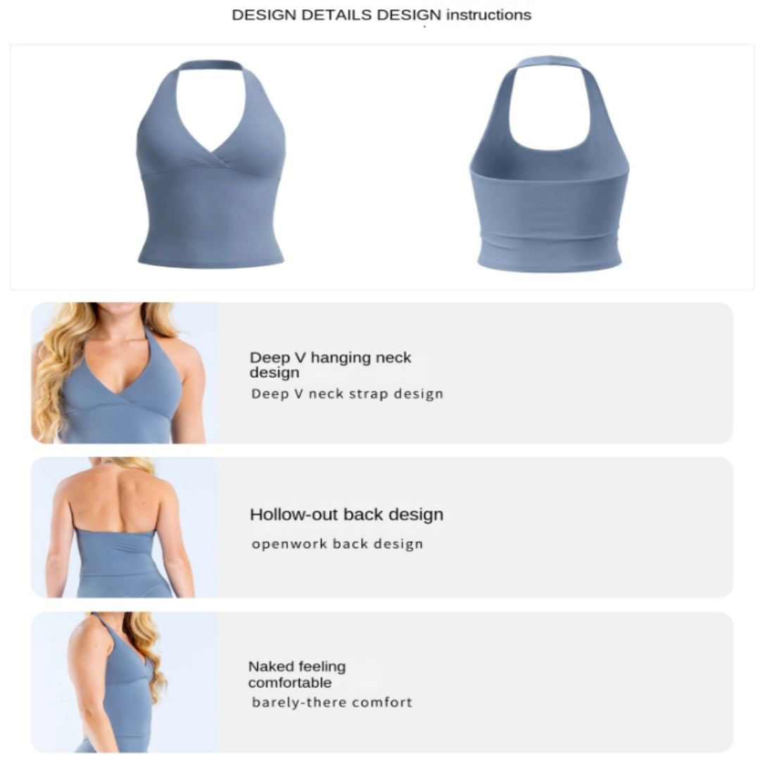 Top deportivo tipo halter con  - Pilates Yoga And Gym reseña y precio