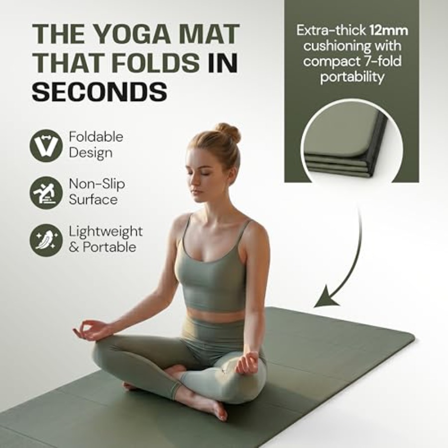 Esterilla de Yoga Plegable par - Pilates Yoga Hiit reseña y precio