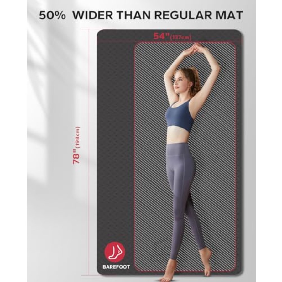 Esterilla de yoga extragrande  - Pilates Yoga Mat Workout reseña y precio