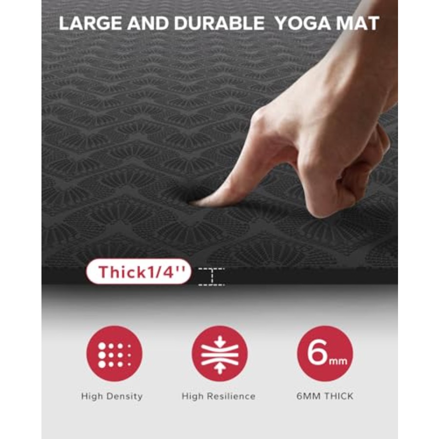Esterilla de yoga extragrande  - Pilates Yoga Mat Workout reseña y precio