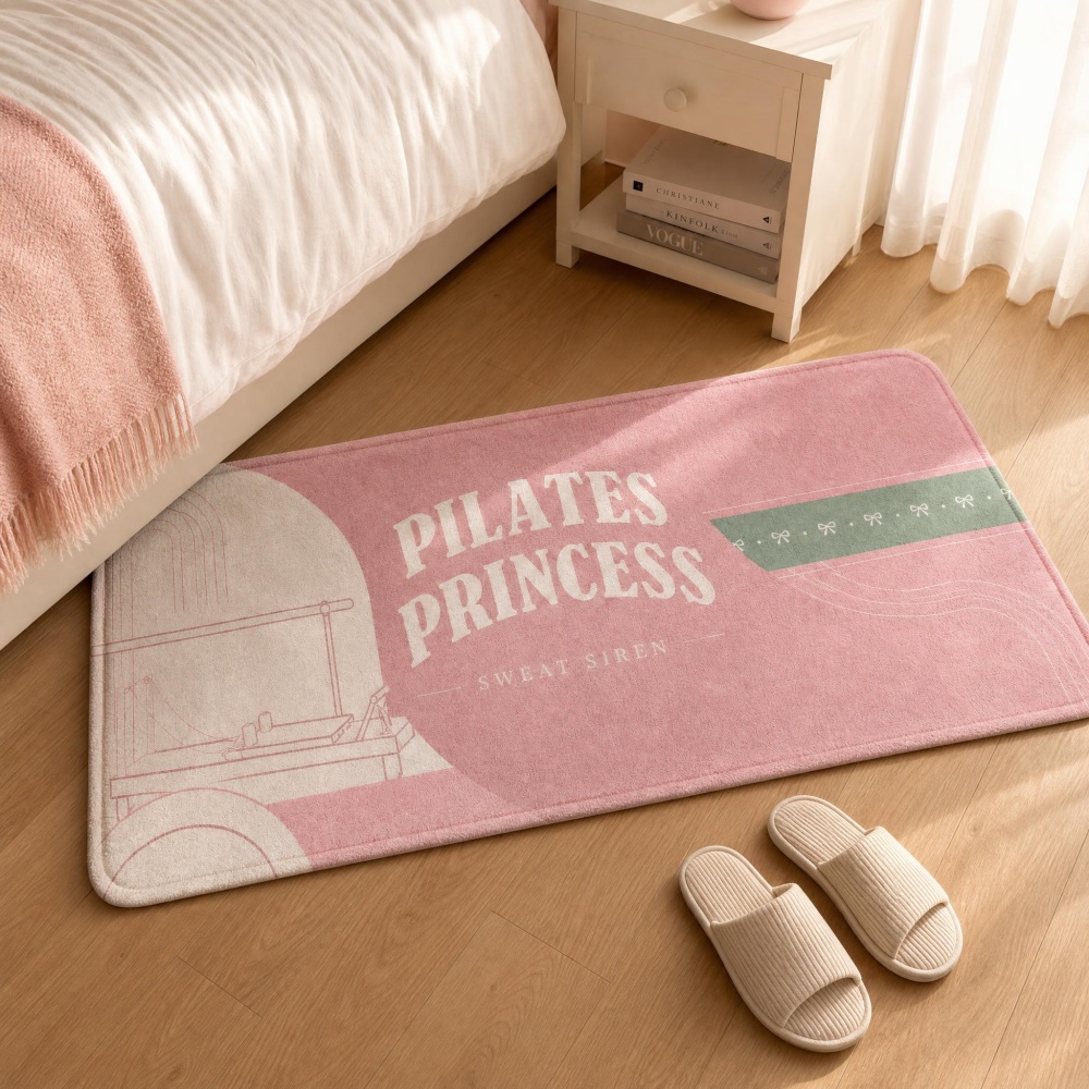 Alfombra Rectangular de Franel - Pilates Yoga Garage reseña y precio